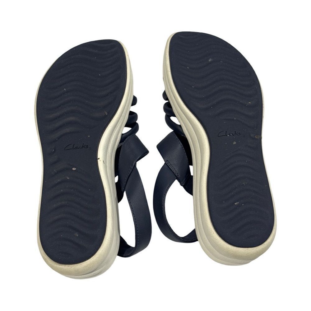 CLARKS CLOUD STEPPERS DRIFT EASE SANDAL. DARK NAVY - Picture 8 of 10